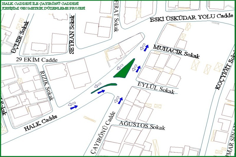 Çayırönü Cad-Halk Cad. Kesişimi Geometrik Yol Düzenlemesi Ve Trafik Sirkülasyon Çalışması